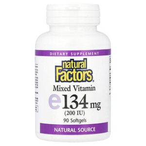 Natural Factors ויטמין E מעורב- 90 כמוסות רכות