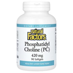 Natural Factors - פוספטידיל כולין (PC) 420 מ"ג - 90 כמוסות