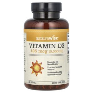 NatureWise Vitamin D3 5000IU - 360 כמוסות רכות - בריאות