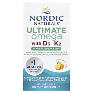 Nordic Naturals - אומגה טבעונית D3 K2 - 60 כמוסות