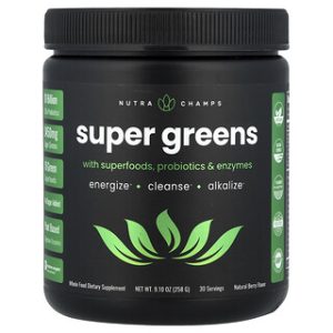 NutraChamps Super Greens - תוסף עלים עם פרוביוטיקה