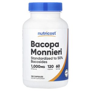 Nutricost Bacopa Monnieri 500 מ"ג - 120 כמוסות לשיפור הזיכרון