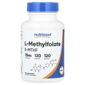 Nutricost L-Methylfolate 15 מ"ג - 120 כמוסות - בריאות