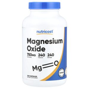 Nutricost מגנזיום אוקסיד 750 מ"ג - 240 כמוסות