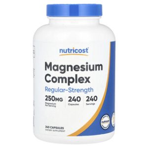 Nutricost - מגנזיום קומפלקס 250 מ"ג - 240 כמוסות