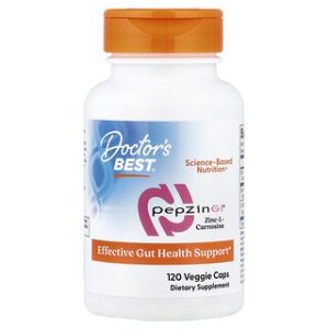 PepZin GI® Doctors Best - אבץ L-קרנוזין 120 כמוסות
