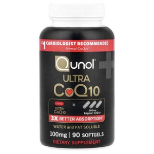 Qunol CoQ10 100 מ"ג - 90 כמוסות רכות - בריאות הלב
