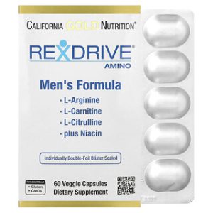 Rexdrive® Amino לגברים - תוסף חומצות אמינו 60 כמוסות
