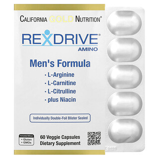 Rexdrive® Amino לגברים - תוסף חומצות אמינו 60 כמוסות