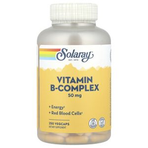 Solaray B-Complex 50 מ"ג - 250 כמוסות ויטמין B