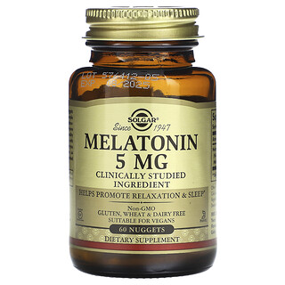 Solgar מלatonin 5 מ"ג - 60 נ Nuggets לשינה איכותית