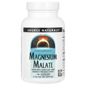Source Naturals מגנזיום מלאט - 100 כמוסות - בריאות