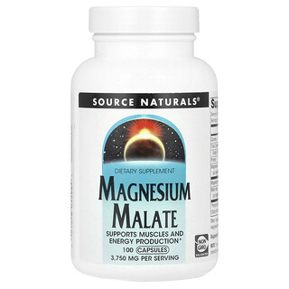 Source Naturals מגנזיום מלאט - 100 כמוסות - בריאות