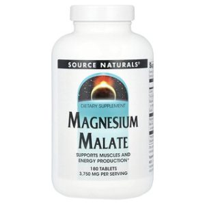 Source Naturals - מגנזיום מלאט 180 טבליות - בריאות