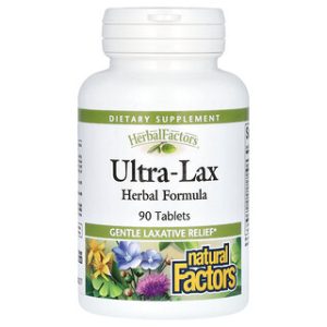 Ultra-Lax Natural Factors - תוסף תזונה 90 טבליות