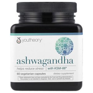 Youtheory Ashwagandha - כמוסות אשווגנדה צמחוניות 60 יח'