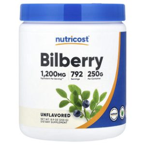 אבקת בילברי Nutricost - 250 גרם - ללא טעם