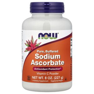 אבקת נתרן אסקורבט - NOW Foods 8oz - ויטמין C טהור