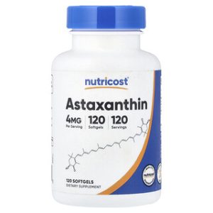 אסטקסנטין Nutricost 4 מ"ג - 120 כמוסות רכות , בריאות