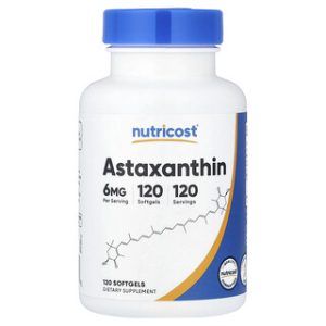 אסטקסנטין Nutricost 6 מ"ג - 120 כמוסות רכות - בריאות