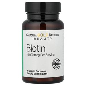 ביוטין 10,000 מק"ג - California Gold Nutrition , 30 כמוסות