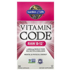 ויטמין B12 RAW Vegan , Garden of Life - 30 כמוסות