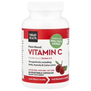 ויטמין C טבעי ממקור צמחי - 60 כמוסות Vibrant Health