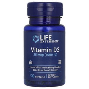 ויטמין D3 Life Extension - 1000 יחב"ל - 90 כמוסות