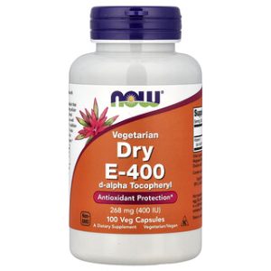 ויטמין E 400 IU NOW Foods - כמוסות צמחוניות 100 יחידות