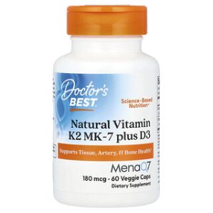 ויטמין K2 MK-7 ו-D3 - Doctors Best - 60 כמוסות