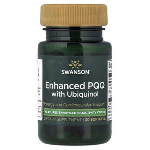 ויטמינים Swanson, PQQ משופר עם Ubiquinol - 30 כמוסות