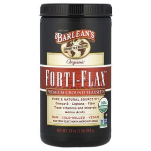 זרעי פשתן טחונים אורגניים Barleans Forti-Flax - 454 גרם