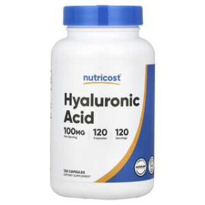 חומצה היאלורונית Nutricost 100 מ"ג - 120 כמוסות - בריאות העור