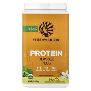 חלבון טבעוני Sunwarrior Classic Plus וניל - 750 גרם