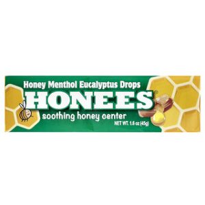 טיפות מנטול אקליפטוס Honees - 45 גרם - להקלה בגרון