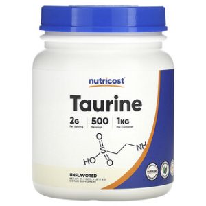 טראורין Nutricost - 1 ק"ג , אבקת טראורין ללא טעם