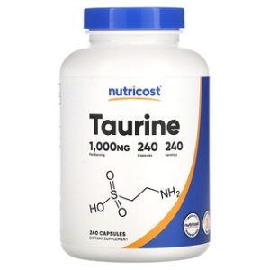 טראורין Nutricost 1000 מ"ג - 240 כמוסות - תוסף תזונה