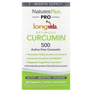 כורכום Pro Longvida 500 מ"ג , 60 כמוסות - NaturesPlus