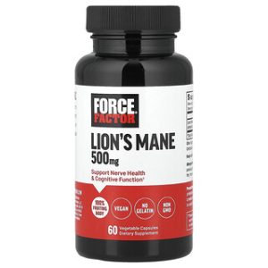 כמוסות רעמת האריה Force Factor - 500 מ"ג , 60 כמוסות