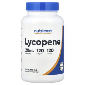 ליקופן 20 מ"ג Nutricost - 120 כמוסות רכות - בריאות
