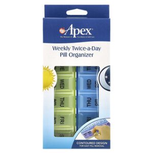 מאחסן גלולות יומי פעמיים ביום - Apex - 1 מארגן