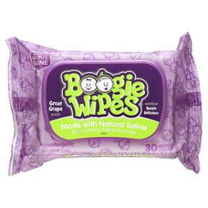 מגבונים לאף Boogie Wipes ענבים- 30 יחידות - עדין
