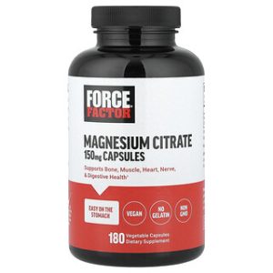 מגנזיום ציטראט Force Factor - 180 כמוסות - בריאות