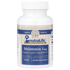 מלтониן 1 מ"ג , 240 טבליות לעיסה של NutraLife