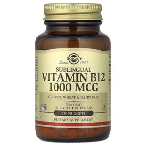 סולגאר B12 1000 מק"ג - ויטמין B12 בתת לשון - 250 יח'