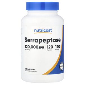 סרפפטאז Nutricost 60 מ"ג - 120 כמוסות - בריאות ותמיכה