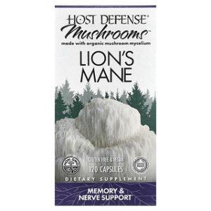 פטריות Host Defense Lion's Mane - 120 כמוסות - לקידום בריאות