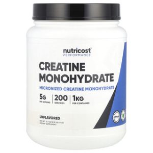 קריאטין מונוהידרט Nutricost , תוסף תזונה לשיפור ביצועים