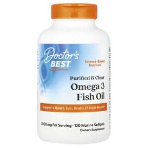 שמן דגים אומגה 3 טהור - Doctors Best 120 כמוסות