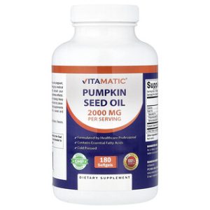 שמן דלעת Vitamatic - 180 כמוסות 1000 מ"ג - בריאות